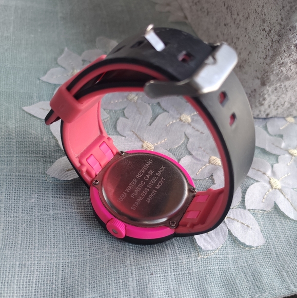 Prestige Medical for Nurse 100M Quartz Watch Swatch Style Pink and Black - Picture 5 of 7